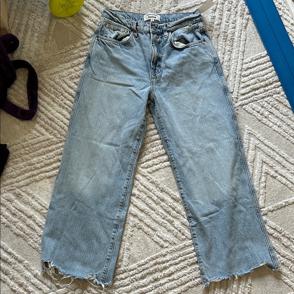 Reformation Val 90s mid rise Wide-Leg cropped Women’s Jeans - Casual Raw Hem